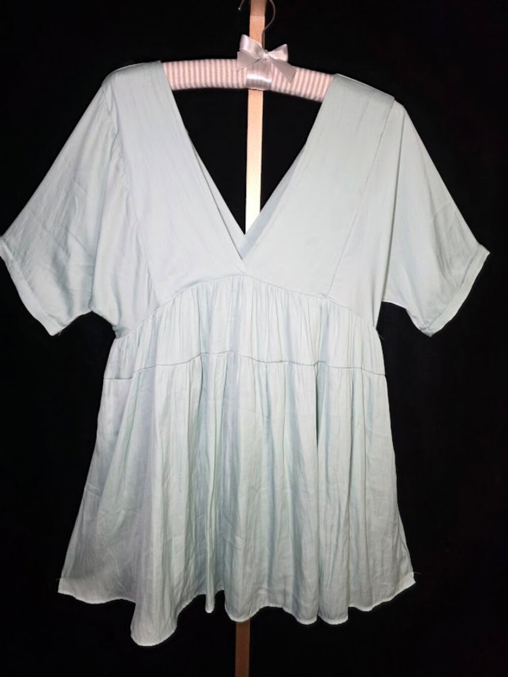 Mustard Seed Baby Doll Dress in Mint Green S